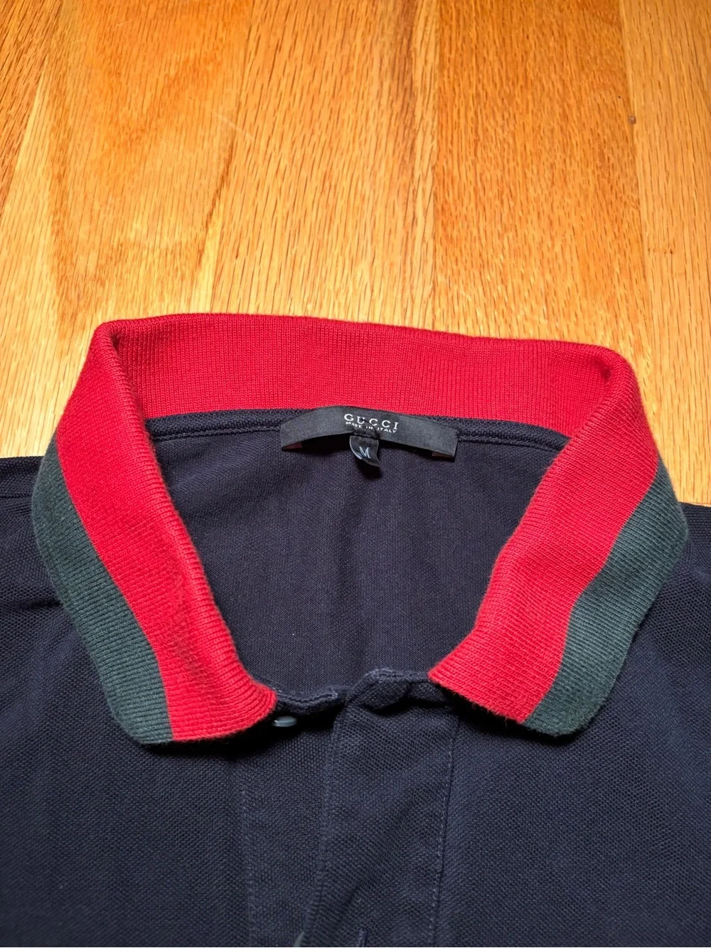 Gucci Runway Stripe Collar Polo Shirt
